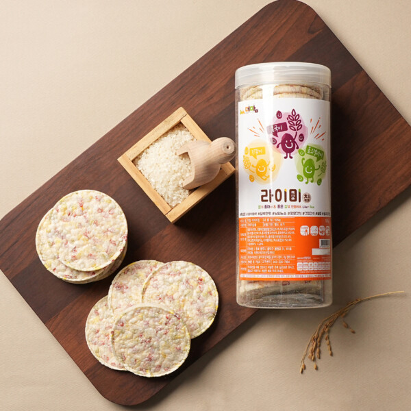 더맘 안전한 먹거리 간식 비건 라이미칩 쌀과자 뻥튀기 1통 195g - Image 6